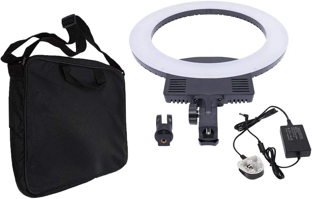 نور حلقه ای ویدئویی COOPIC RL-480SII دو رنگ 3200K-5600K با قابلیت تنظیم نور (12 اینچ/31 سانتی متر قطر بیرونی، 36 وات، 240 عدد LED SMD) مشکی نور حلقه ای ویدئویی COOPIC RL-480SII دو رنگ 3200K-5600K با قابلیت تنظیم نور (12 اینچ/31 سانتی متر قطر بیرونی، 36 وات، 240 عدد LED SMD) مشکی