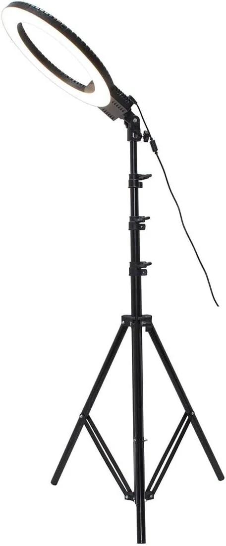 نور حلقه ای ویدئویی COOPIC RL-480SII دو رنگ 3200K-5600K با قابلیت تنظیم نور (12 اینچ/31 سانتی متر قطر بیرونی، 36 وات، 240 عدد LED SMD) مشکی نور حلقه ای ویدئویی COOPIC RL-480SII دو رنگ 3200K-5600K با قابلیت تنظیم نور (12 اینچ/31 سانتی متر قطر بیرونی، 36 وات، 240 عدد LED SMD) مشکی