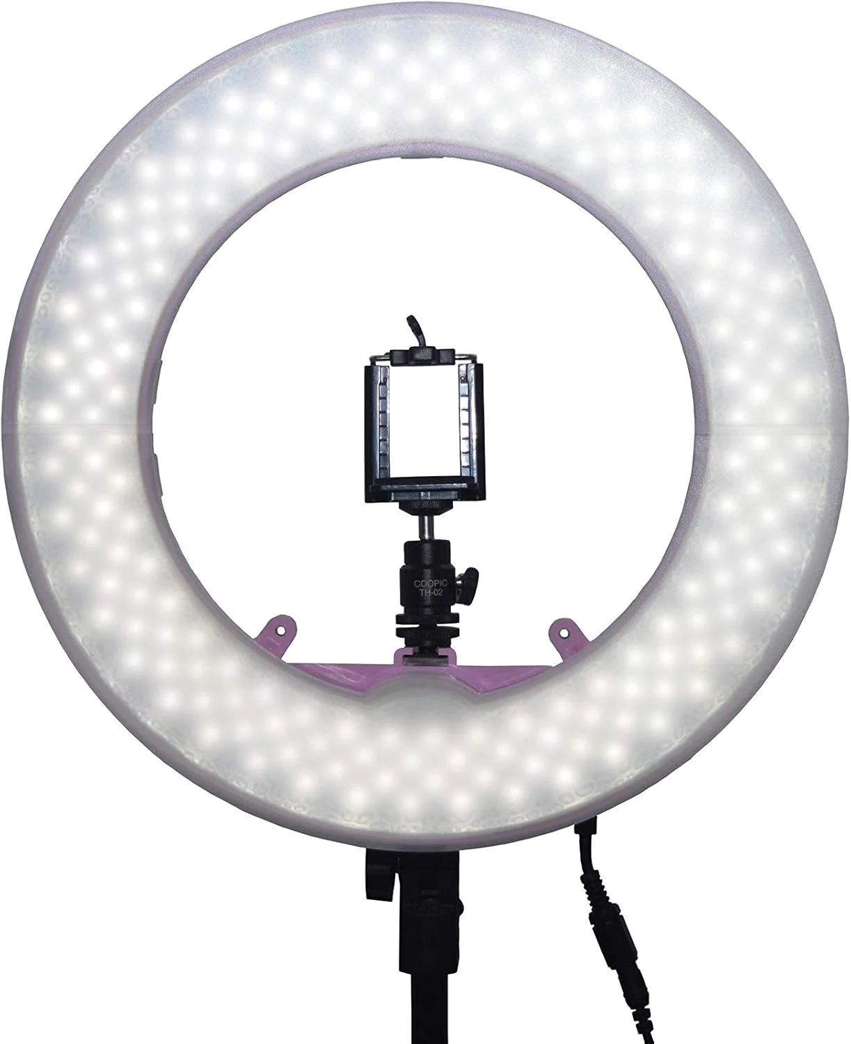 RL-480S حلقه نور LED برای عکس/فیلم دوربین، ۱۳ اینچ/۳۳ سانتی متر، بیرونی ۴۰ وات، ۲۴۰ عدد LED SMD، نور حلقه ای قابل تنظیم 5500K با مجموعه فیلتر رنگی پلاستیکی (رنگ صورتی) RL-480S حلقه نور LED برای عکس/فیلم دوربین، ۱۳ اینچ/۳۳ سانتی متر، بیرونی ۴۰ وات، ۲۴۰ عدد LED SMD، نور حلقه ای قابل تنظیم 5500K با مجموعه فیلتر رنگی پلاستیکی (رنگ صورتی)