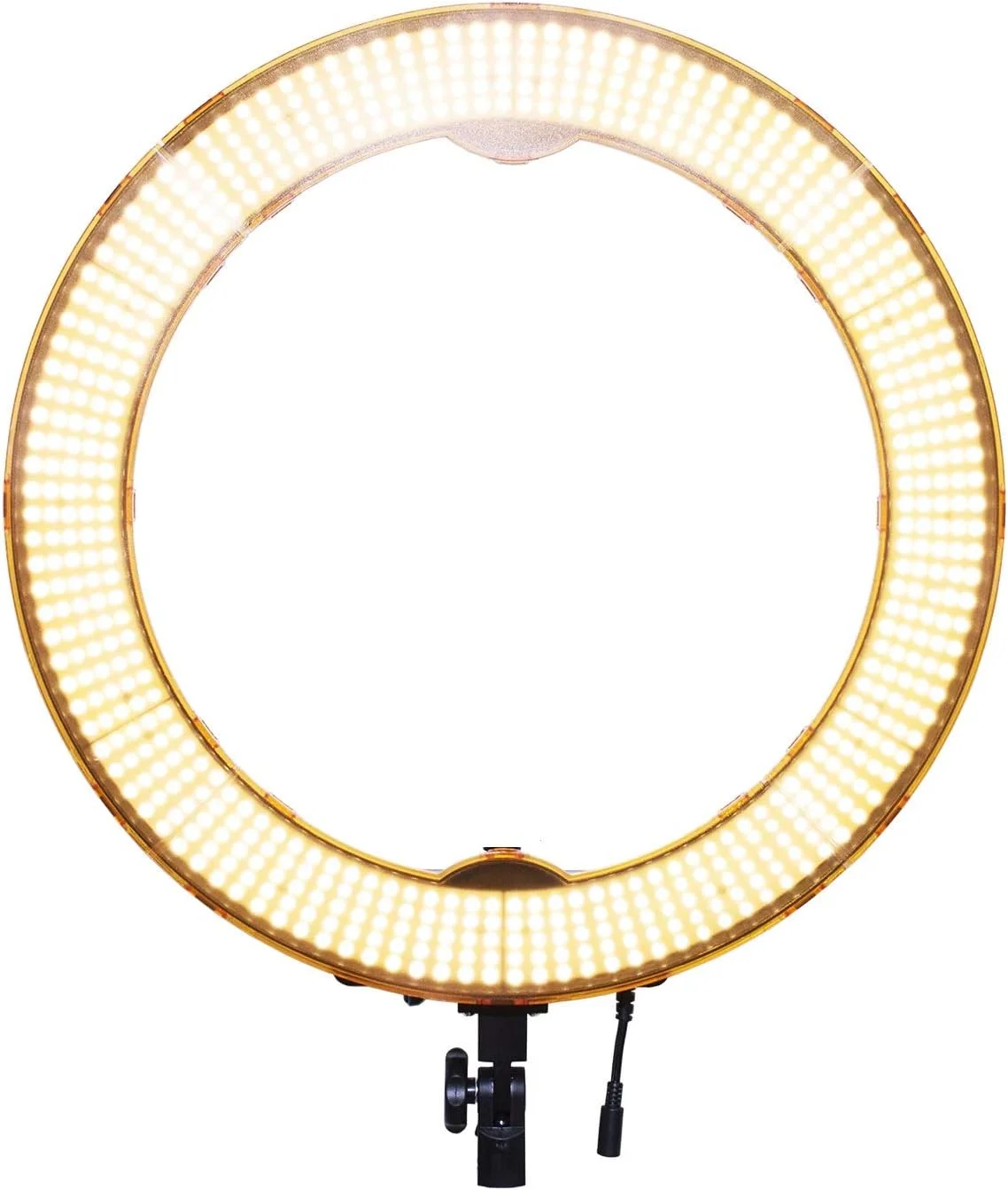 نور حلقه ای LED مدل RL-650S کوپیک، مناسب عکس و فیلمبرداری، قطر خارجی 48 سانتی متر (18 اینچ)، 55 وات، دارای 240 عدد LED SMD، دمای رنگ 5500K، با قابلیت تنظیم نور به همراه فیلتر رنگی پلاستیکی