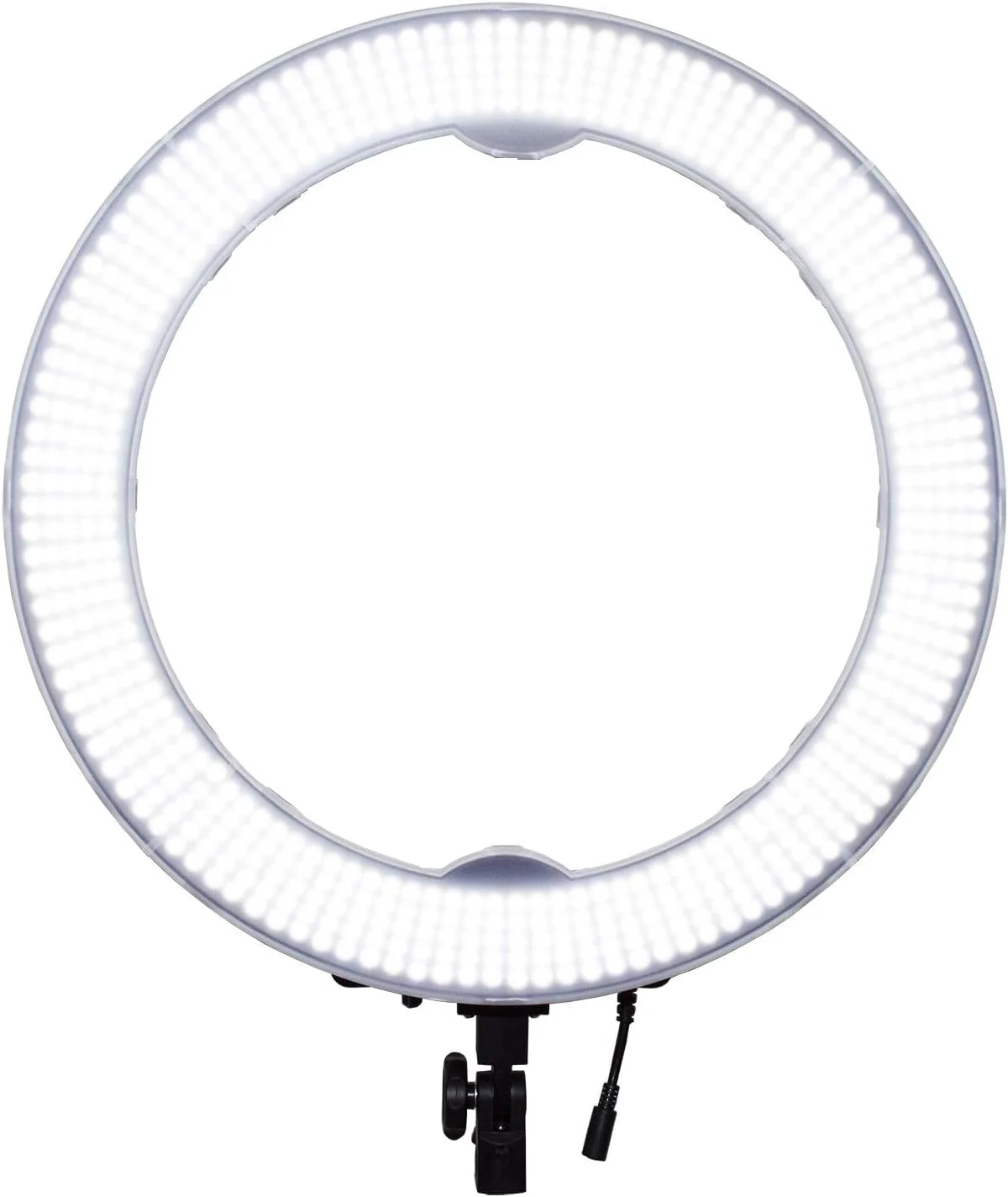 نور حلقه ای LED مدل RL-650S کوپیک، مناسب عکس و فیلمبرداری، قطر خارجی 48 سانتی متر (18 اینچ)، 55 وات، دارای 240 عدد LED SMD، دمای رنگ 5500K، با قابلیت تنظیم نور به همراه فیلتر رنگی پلاستیکی