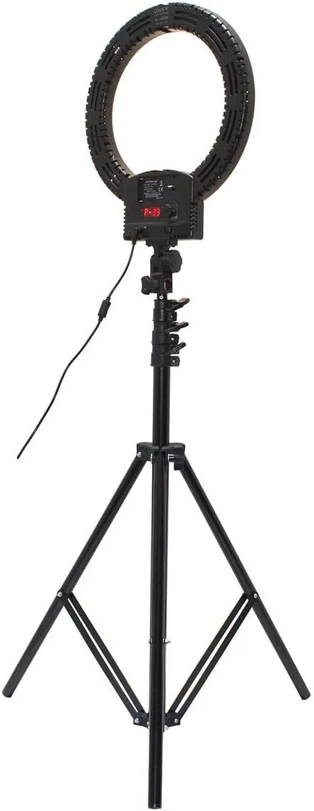 نور حلقه ای ویدئویی COOPIC Create Cool Pictures RL-480SII دو رنگ 3200K-5600K با قابلیت تنظیم نور (12 اینچ/31 سانتی متر قطر خارجی، 36 وات، 240 عدد LED SMD) مشکی نور حلقه ای ویدئویی COOPIC Create Cool Pictures RL-480SII دو رنگ 3200K-5600K با قابلیت تنظیم نور (12 اینچ/31 سانتی متر قطر خارجی، 36 وات، 240 عدد LED SMD) مشکی