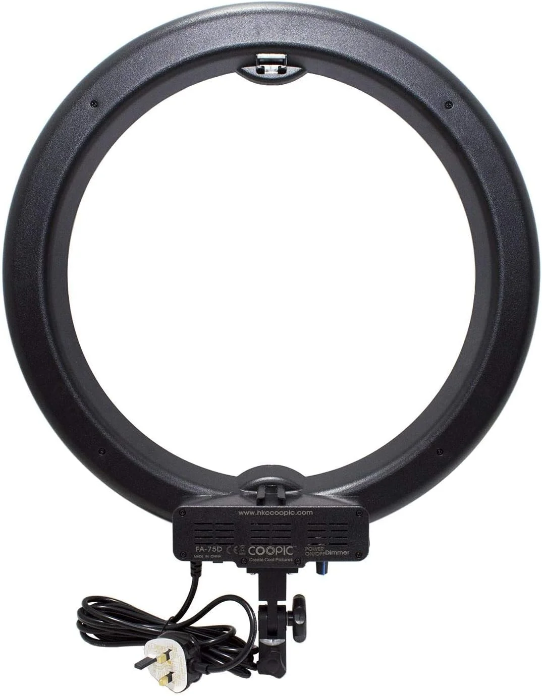 نور حلقه ای دیجیتال استودیویی عکاسی Coopic FA-75D 5500K با قابلیت تنظیم نور (19 اینچ، 75 وات) بدنه مشکی نور حلقه ای دیجیتال استودیویی عکاسی Coopic FA-75D 5500K با قابلیت تنظیم نور (19 اینچ، 75 وات) بدنه مشکی