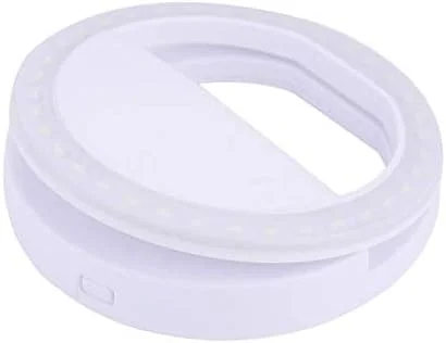 فلاش حلقه ای LED قابل حمل برای عکاسی دوربین گوشی موبایل آیفون - سفید فلاش حلقه ای LED قابل حمل برای عکاسی دوربین گوشی موبایل آیفون - سفید