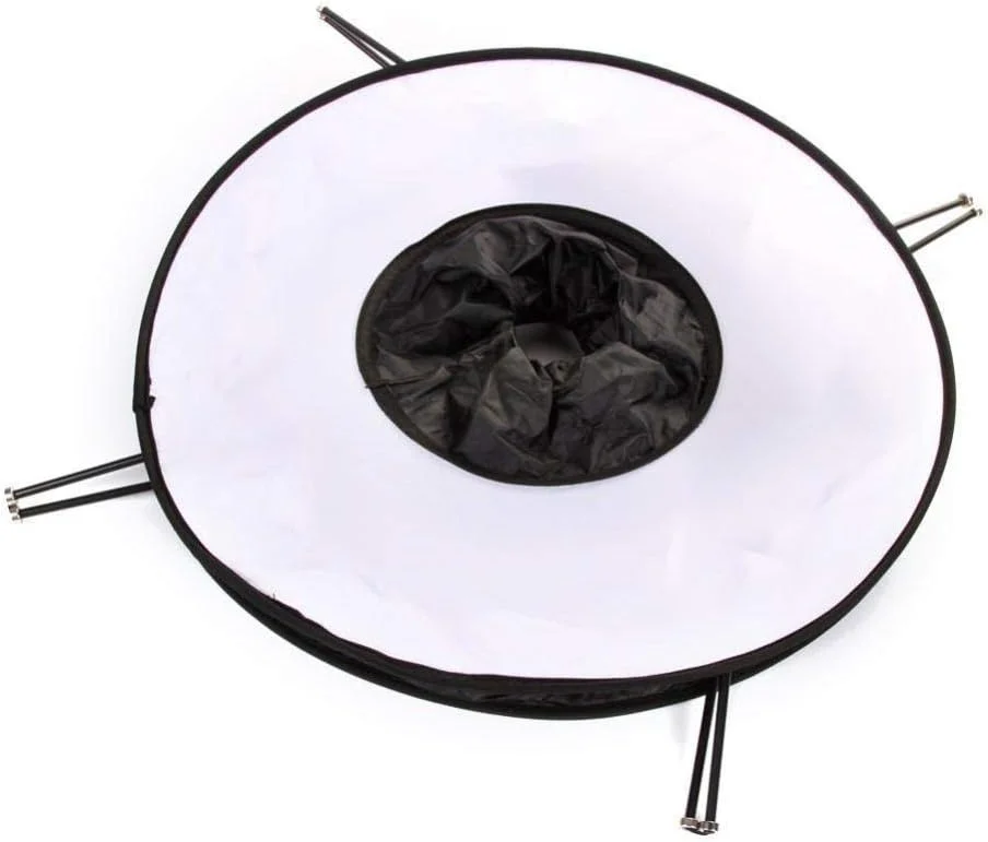 نرم کننده نور فلاش حلقه ای تاشو 45 سانتی متری برای فلاش های اسپیدلایت DSLR، عکاسی ماکرو و استودیویی نرم کننده نور فلاش حلقه ای تاشو 45 سانتی متری برای فلاش های اسپیدلایت DSLR، عکاسی ماکرو و استودیویی