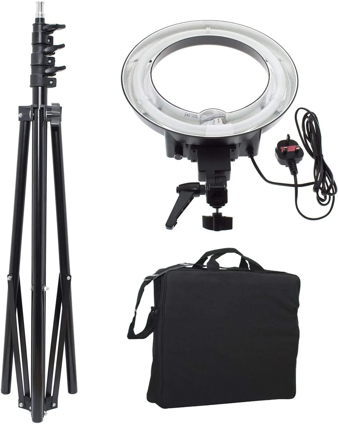 نور حلقه ای 5500K قابل تنظیم RL-12 برای استودیو عکاسی دیجیتال به همراه پایه نور (12 اینچ یا 30.5 سانتی متر قطر بیرونی، لامپ کاتدی 35 وات) بدنه مشکی نور حلقه ای 5500K قابل تنظیم RL-12 برای استودیو عکاسی دیجیتال به همراه پایه نور (12 اینچ یا 30.5 سانتی متر قطر بیرونی، لامپ کاتدی 35 وات) بدنه مشکی