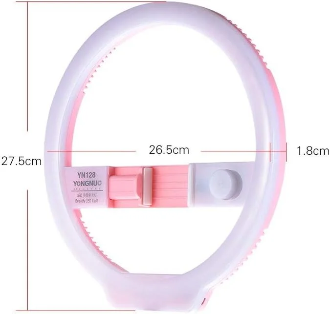 حلقه نور ال ای دی YONGNUO YN128 با 128 ال ای دی برای استودیو ویدیو، نورپردازی زنده سلفی با پایه، سازگار با دوربین های DSLR کانن نیکون سونی، سازگار با تلفن های هوشمند (صورتی) حلقه نور ال ای دی YONGNUO YN128 با 128 ال ای دی برای استودیو ویدیو، نورپردازی زنده سلفی با پایه، سازگار با دوربین های DSLR کانن نیکون سونی، سازگار با تلفن های هوشمند (صورتی)