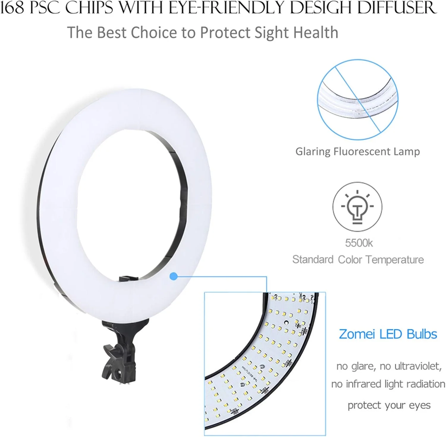 حلقه نور ال ای دی 14 اینچی BONFOTO ZOMEI، نور قابل تنظیم 41 واتی 5500k برای آرایش، نور ویدیو یوتیوب، نورهای عکاسی حرفه ای با پایه، فیلترهای پلاستیکی نارنجی و کیف حمل حلقه نور ال ای دی 14 اینچی BONFOTO ZOMEI، نور قابل تنظیم 41 واتی 5500k برای آرایش، نور ویدیو یوتیوب، نورهای عکاسی حرفه ای با پایه، فیلترهای پلاستیکی نارنجی و کیف حمل