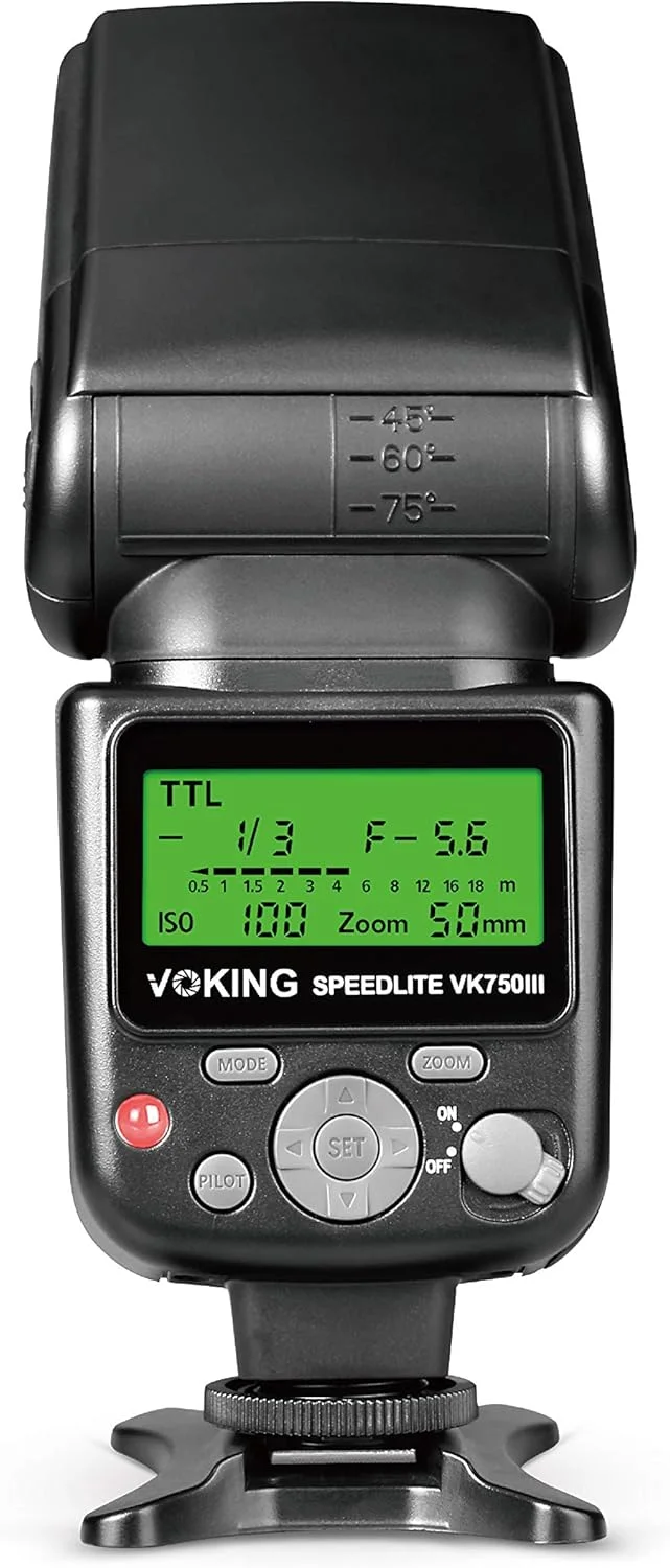 فلاش اکسترنال Voking VK750III با حالت Slave و TTL و نمایشگر LCD برای دوربین های DSLR کانن با پایه اتصال استاندارد فلاش اکسترنال Voking VK750III با حالت Slave و TTL و نمایشگر LCD برای دوربین های DSLR کانن با پایه اتصال استاندارد