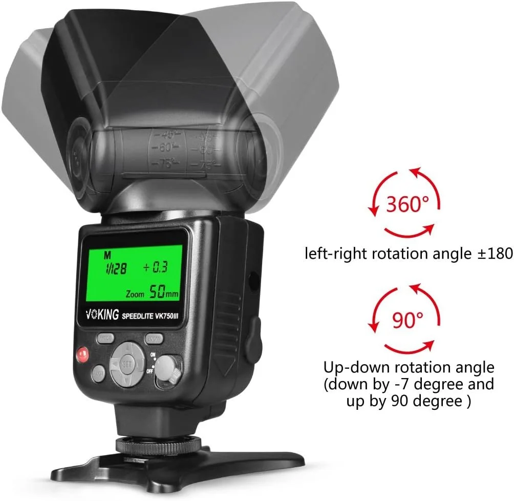 فلاش اکسترنال Voking VK750III با حالت Slave و TTL و نمایشگر LCD برای دوربین های DSLR کانن با پایه اتصال استاندارد فلاش اکسترنال Voking VK750III با حالت Slave و TTL و نمایشگر LCD برای دوربین های DSLR کانن با پایه اتصال استاندارد