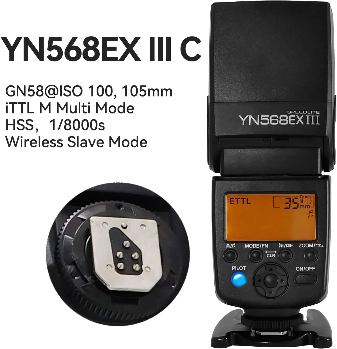 فلاش اسپیدلایت Yongnuo Yn-568Ex Ii سازگار با Canon Master Hss Ettl برای دوربین های 5Diii 5Dii 5D 7D 60D 50D 650D 600D 550D 500D 450D 400D 350D فلاش اسپیدلایت Yongnuo Yn-568Ex Ii سازگار با Canon Master Hss Ettl برای دوربین های 5Diii 5Dii 5D 7D 60D 50D 650D 600D 550D 500D 450D 400D 350D