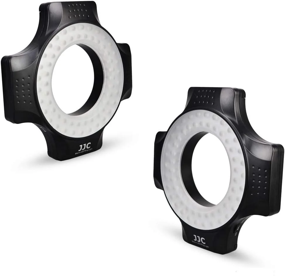 نور حلقوی ماکرو ال ای دی JJC با 60 ال ای دی و قابلیت تنظیم نور، مناسب برای دوربین های DSLR و بدون آینه با لنز تا 67 میلی متر (کیت با حلقه آداپتور نگهدارنده لنز از 49 میلی متر تا 67 میلی متر) نور حلقوی ماکرو ال ای دی JJC با 60 ال ای دی و قابلیت تنظیم نور، مناسب برای دوربین های DSLR و بدون آینه با لنز تا 67 میلی متر (کیت با حلقه آداپتور نگهدارنده لنز از 49 میلی متر تا 67 میلی متر)