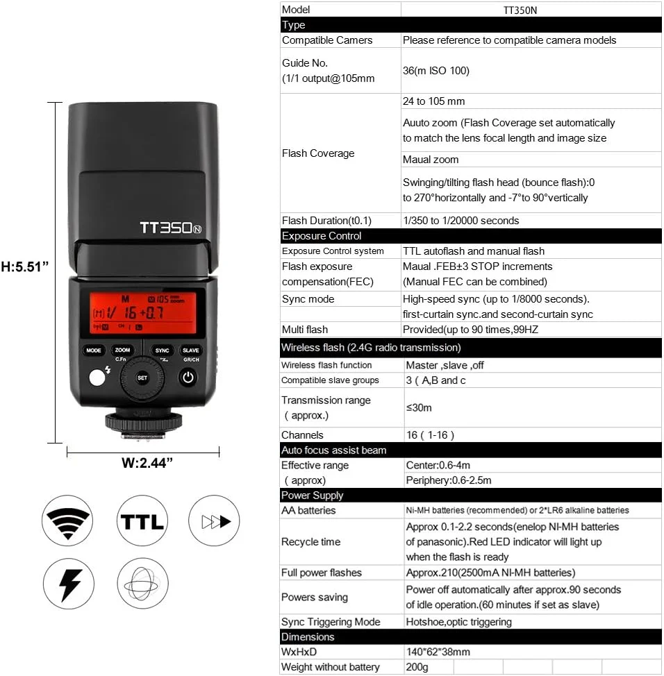 فلاش گودکس TT350N فلاش گودکس TT350N
