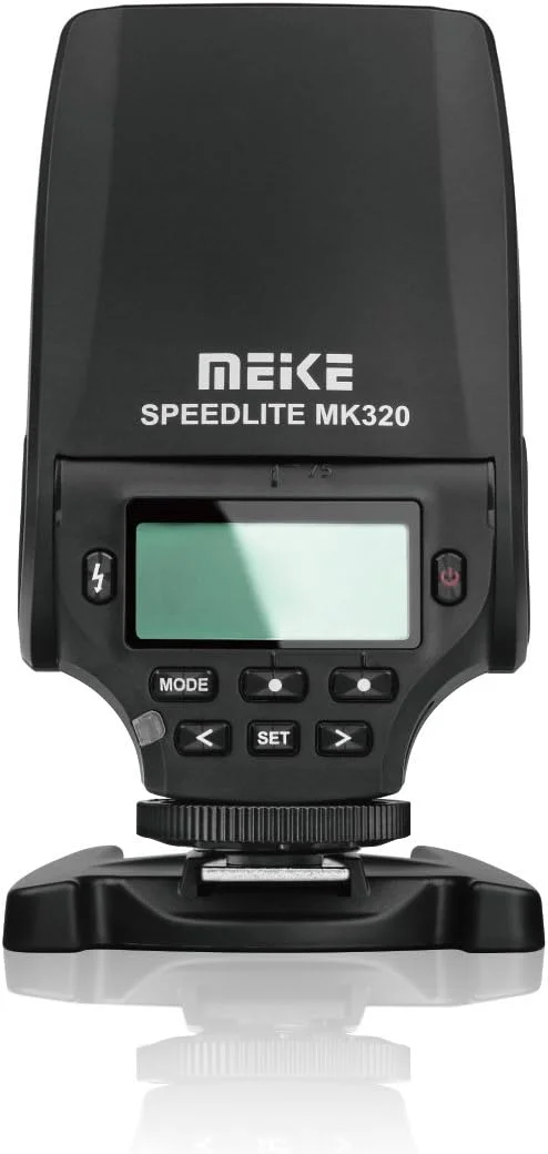 فلاش کوچک خودکار MaiJin MEIKE MK-320P Mini TTL Speedlite GN32 مناسب دوربین های Olympus Panasonic و M4/3 مدل های E-P5 E-PM E-M1 E-M5 E-M10 E-PL5 E-PL6 E-PL7 GM5 GX1 GX7 GX8 G3 LX100