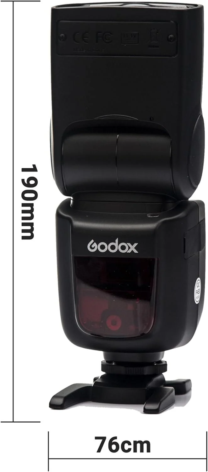 کیت فلاش دوربین باتری خور لیتیومی گودکس VING 2.4G V860IIS با عدد راهنمای GN60 TTL HSS 1/8000s مناسب دوربین های DSLR سونی (زمان بازیافت 1.5 ثانیه، 650 پاپ با قدرت کامل، پشتیبانی از TTL/M/Multi/S1/S2) مشکی