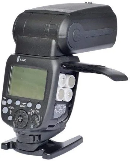 فلاش اسپیدلایت به‌روز شده Yongnuo YN600EX-RT II برای سیستم بی‌سیم Canon 600EX-RT/ST-E3-RT، حالت Master، ارتقاء Firmware از طریق USB، سرعت سینک 1/8000 ثانیه به همراه دیفیوزر Ginisfoto