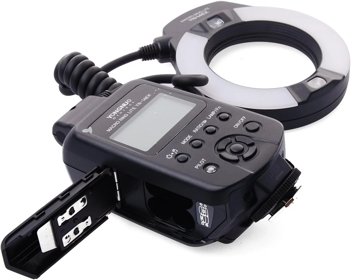 فلاش ماکرو حلقوی TTL مدل Yongnuo YN-14EX به همراه آداپتور برای دوربین های DSLR کانن 6D 7D LF464 فلاش ماکرو حلقوی TTL مدل Yongnuo YN-14EX به همراه آداپتور برای دوربین های DSLR کانن 6D 7D LF464