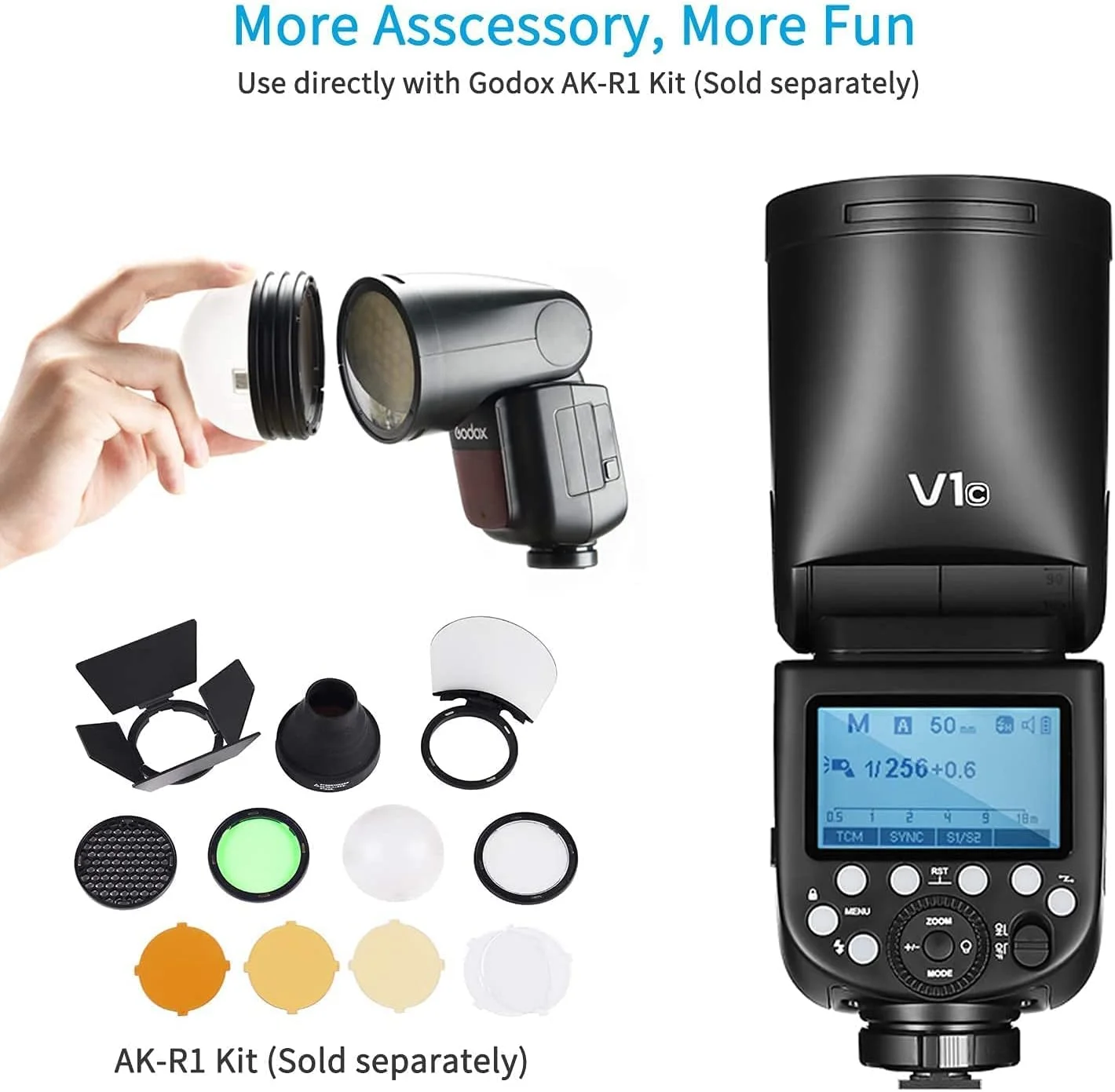 فلاش اسپیدلایت حرفه ای گودکس مدل V1-F