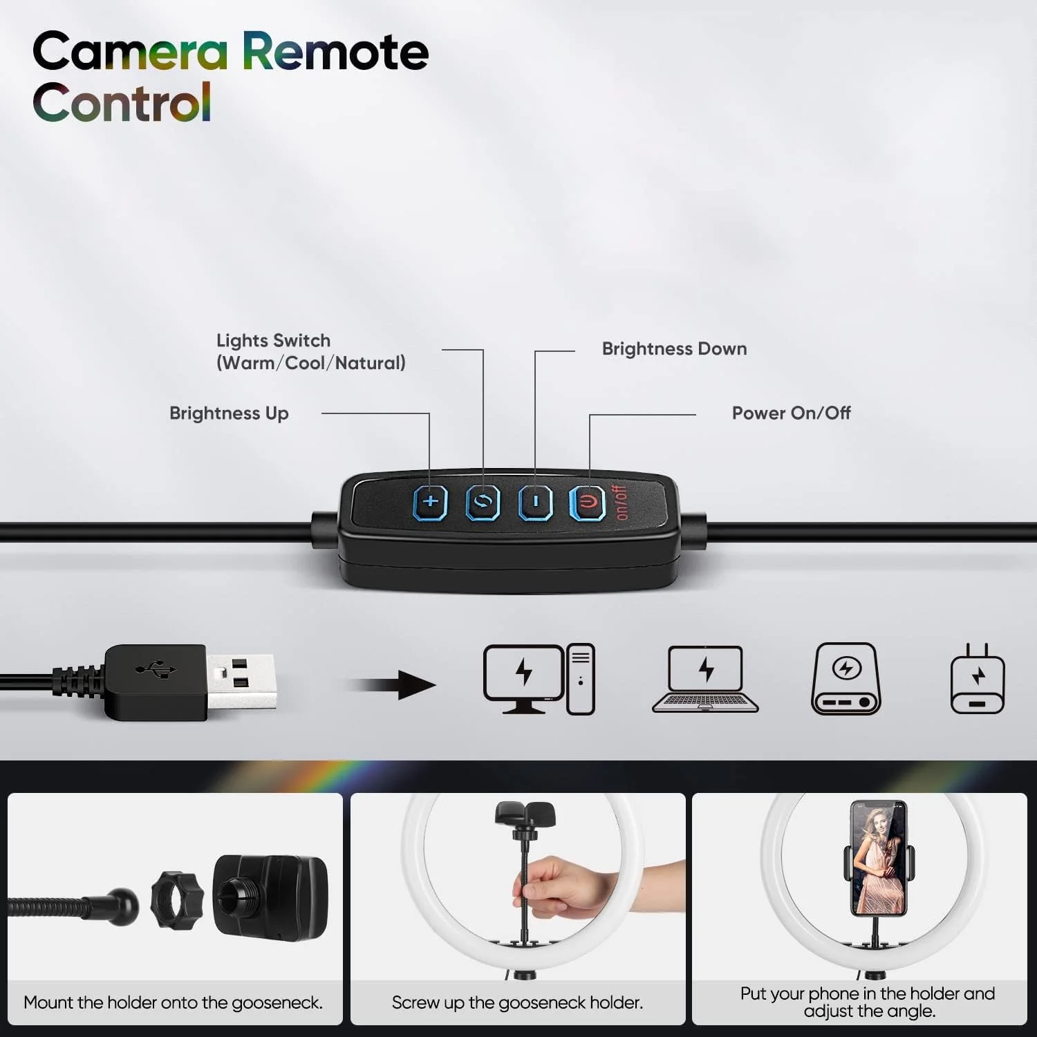 حلقه نور سلفی 18 اینچی Toshionics با پایه سه پایه قابل افزایش | چراغ های دایره ای LED با نگهدارنده تلفن برای ضبط ویدیو و پخش زنده (یوتیوب، اینستاگرام، TikTok) | سازگار با تلفن ها حلقه نور سلفی 18 اینچی Toshionics با پایه سه پایه قابل افزایش | چراغ های دایره ای LED با نگهدارنده تلفن برای ضبط ویدیو و پخش زنده (یوتیوب، اینستاگرام، TikTok) | سازگار با تلفن ها
