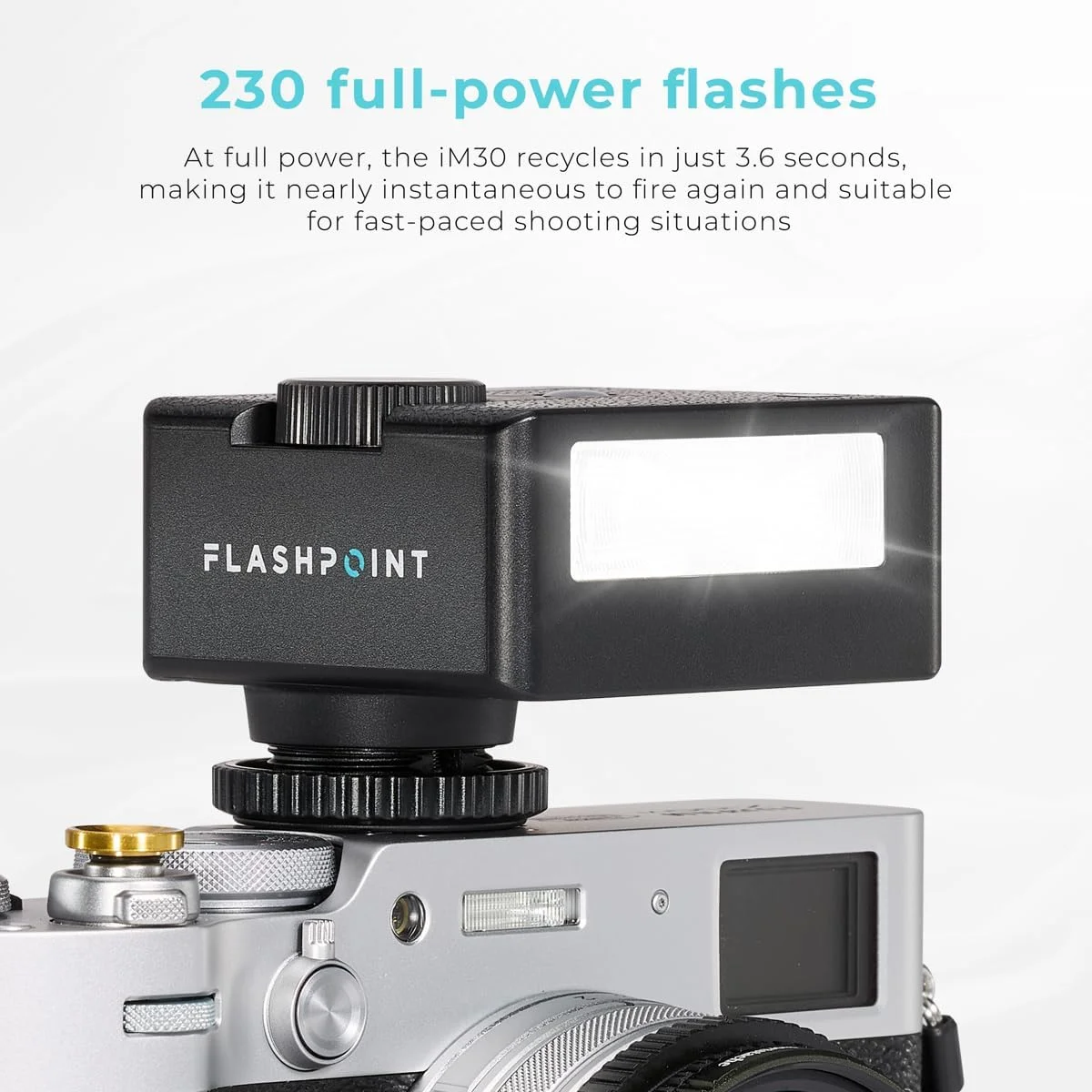 فلاش کوچک Flashpoint iM30 - فلاش دوربین GN 15، 7 سطح قدرت، فلاش کوچک IM 30 برای Canon/Sony zv1/Sony zve10 /Ricoh gr3/Nikon/Fuji f1-230...