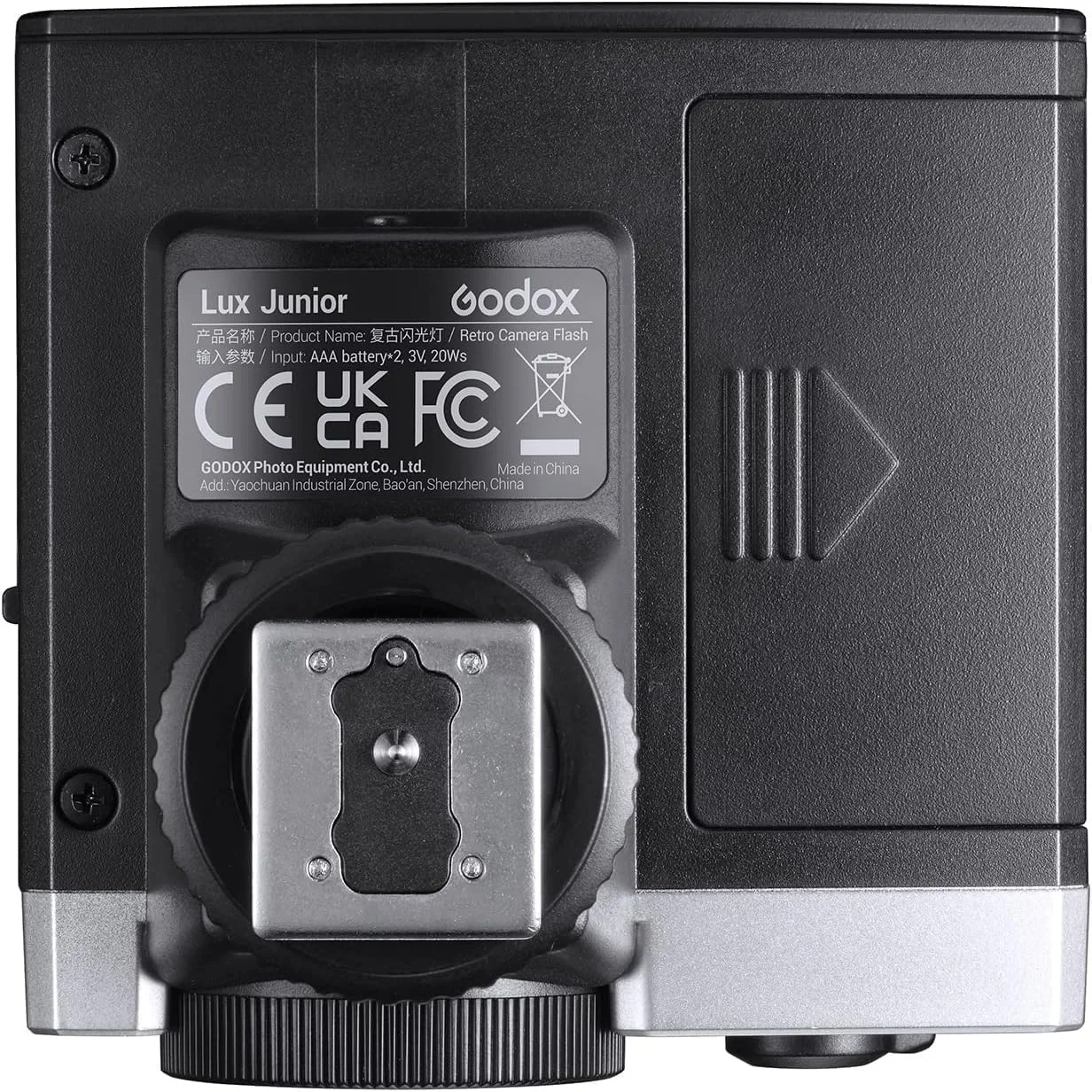 فلاش اسپیدلایت دوربین گودکس Lux Junior Retro GN12، دمای رنگ 6000K، حالت های خودکار/دستی، سازگار با Canon، Nikon، Sony، Fujifilm، Olympus - دارای سیستم وایرلس X 2.4G داخلی