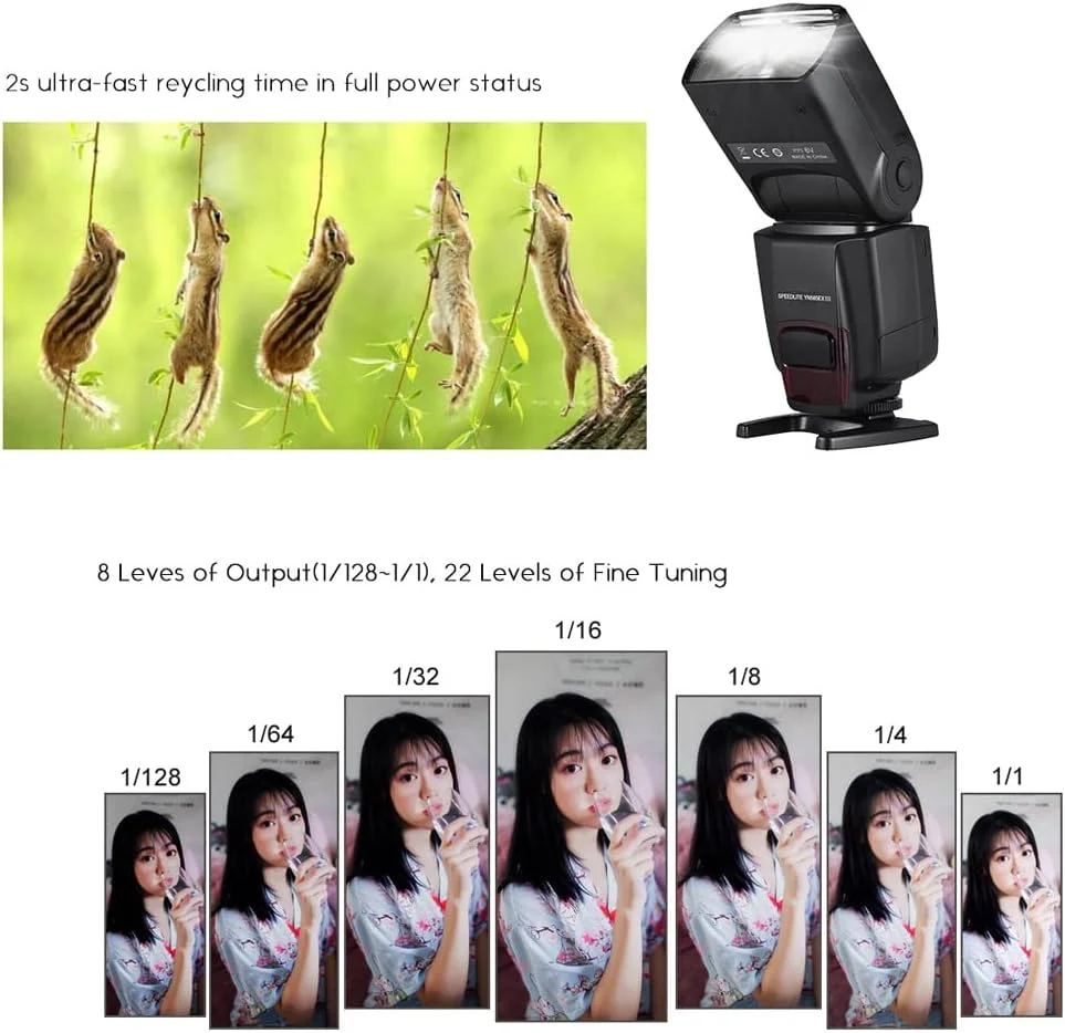 فلاش اسپیدلایت بی سیم TTL اسلیو Morelian YN565EX III GN58 با سیستم بازیافت پرسرعت و پشتیبانی از ارتقاء فریمور USB جایگزین دوربین DSLR کانن