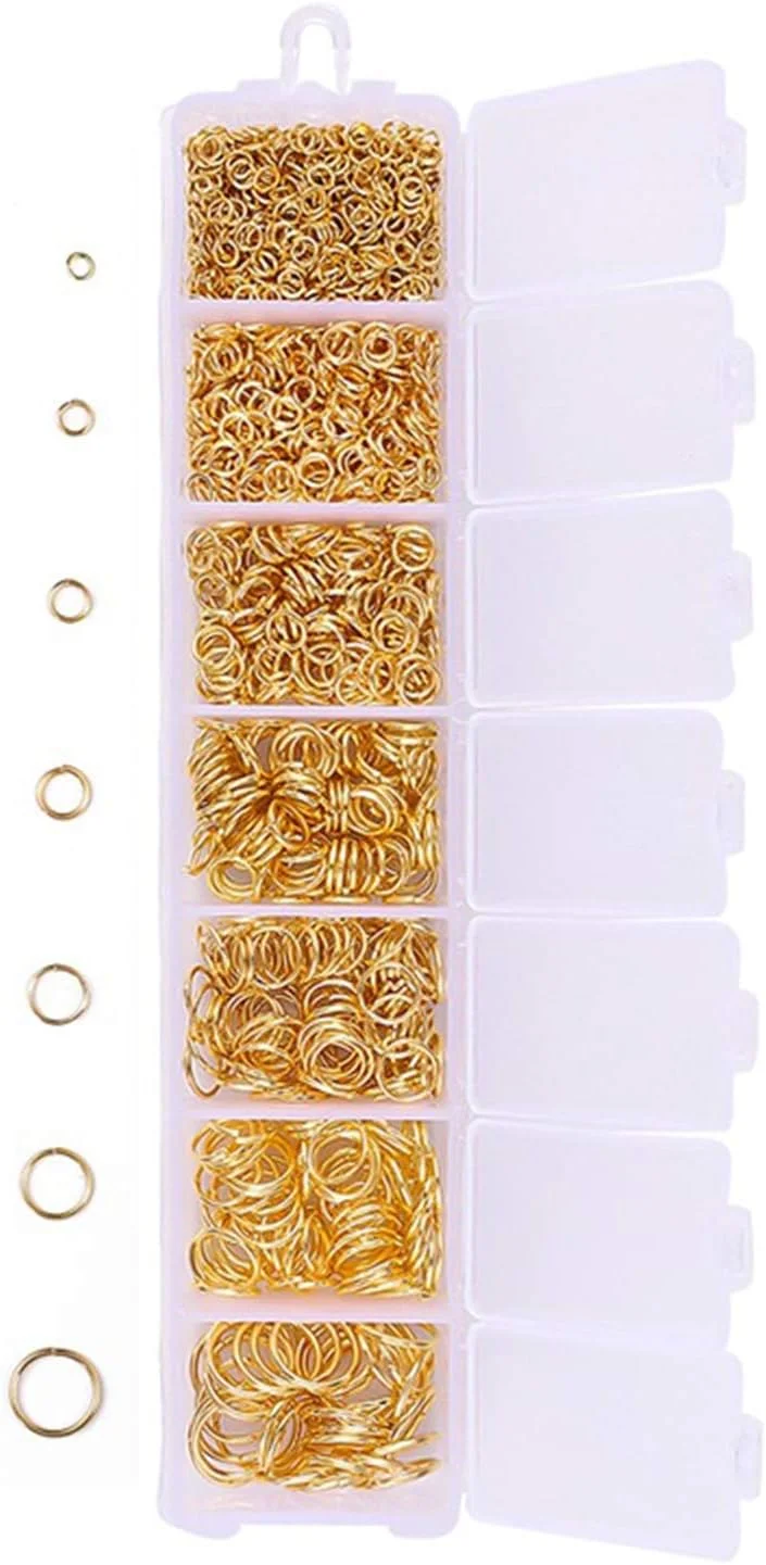 حلقه اتصال سونین، 1170 عدد، قطر 3-10 میلی متر، لوازم جانبی ساخت گردنبند، گوشواره، دستبند برای کارهای دستی