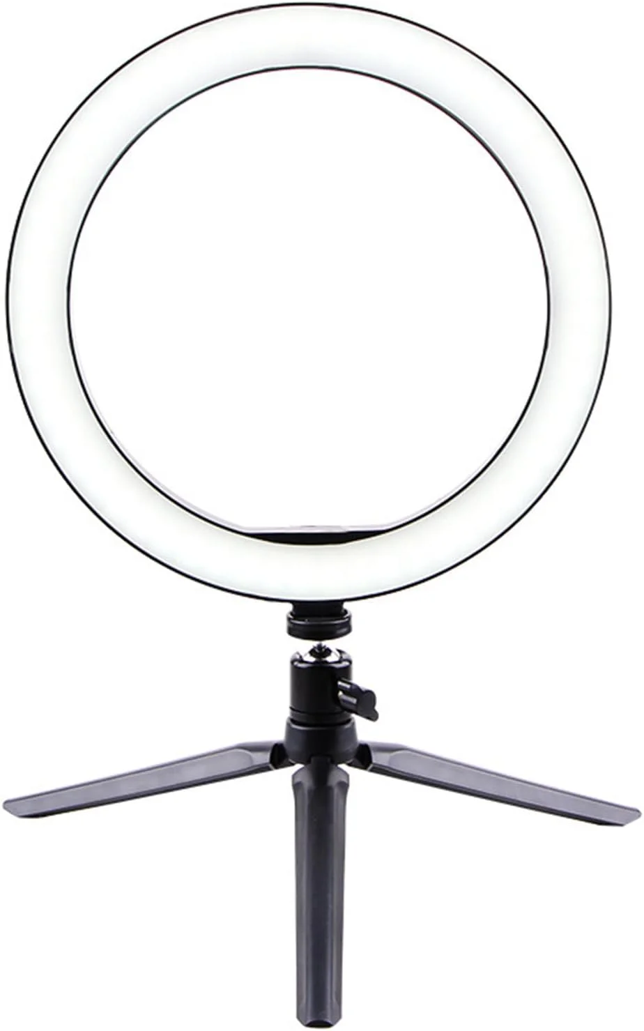 نور حلقه ای LED مدل J/E با قطر 260 میلی متر، مناسب برای عکاسی، نور سلفی LED، قابل تنظیم، دارای سه پایه رومیزی و منبع تغذیه USB، مناسب برای پخش زنده و آرایش