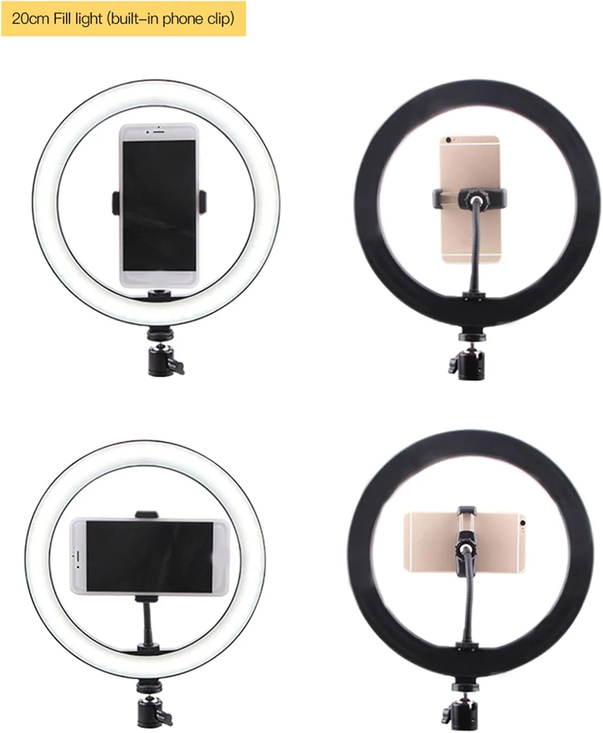 نور حلقه ای ال ای دی 160 میلی متری مناسب عکاسی، نور سلفی ال ای دی، چراغ تلفن دوربین با قابلیت تنظیم نور، تغذیه از طریق USB برای پخش زنده/آرایش نور حلقه ای ال ای دی 160 میلی متری مناسب عکاسی، نور سلفی ال ای دی، چراغ تلفن دوربین با قابلیت تنظیم نور، تغذیه از طریق USB برای پخش زنده/آرایش