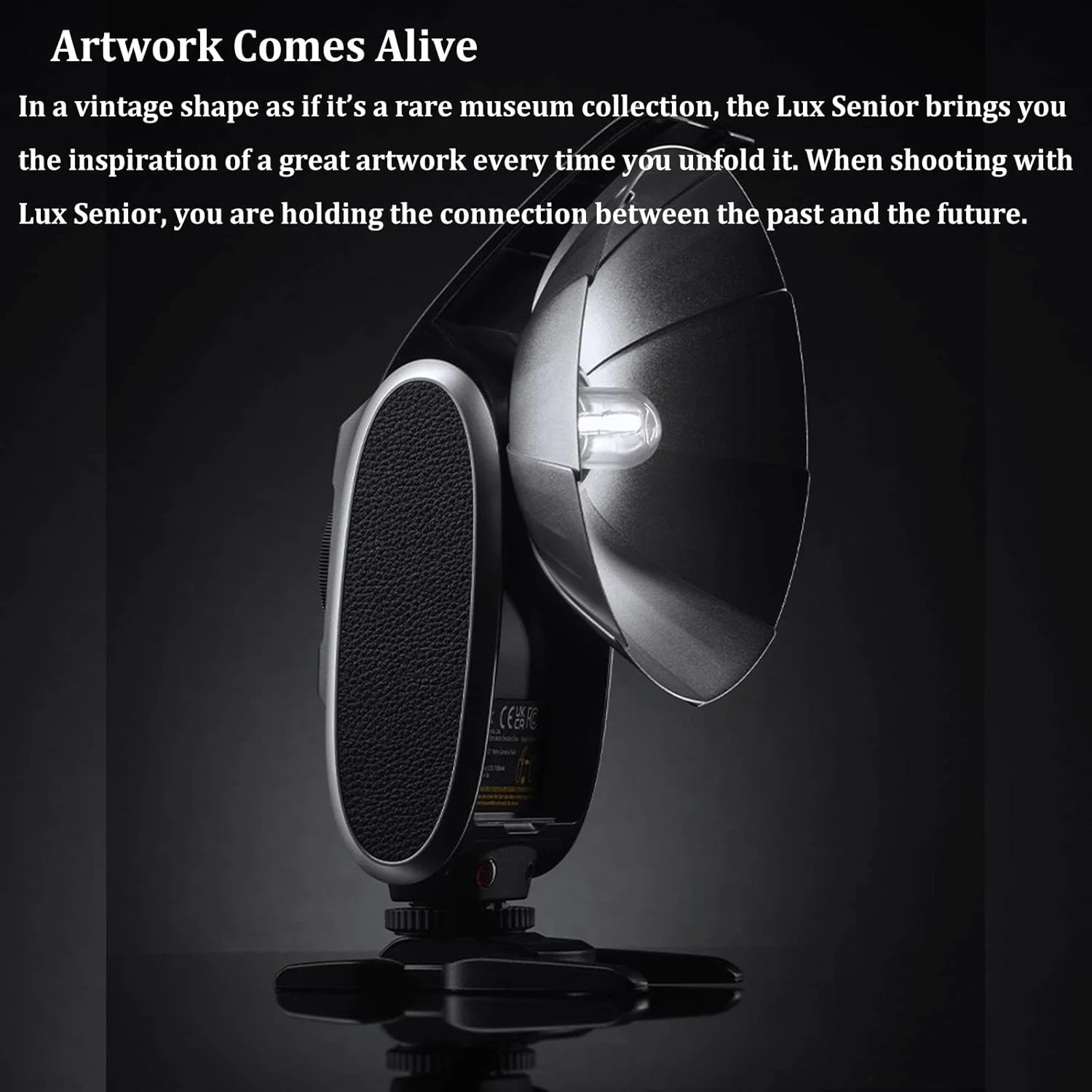 فلاش دوربین رترو گودکس Lux Senior، فلاش اسپیدلایت قابل حمل تاشو اتوماتیک/دستی، 6000±200K GN14 1700mAh برای دوربین های نیکون سونی کانن فوجی المپوس پنتاکس