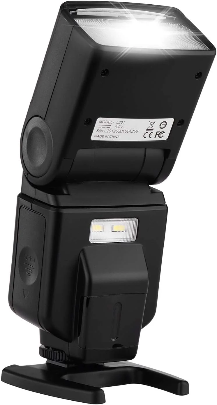 فلاش اسپیدلایت یونیورسال Andoer GN40 با نور پرکننده LED قابل تنظیم، فلاش روی دوربین با براکت جایگزین برای دوربین های DSLR کانن نیکون الیمپوس پنتاکس