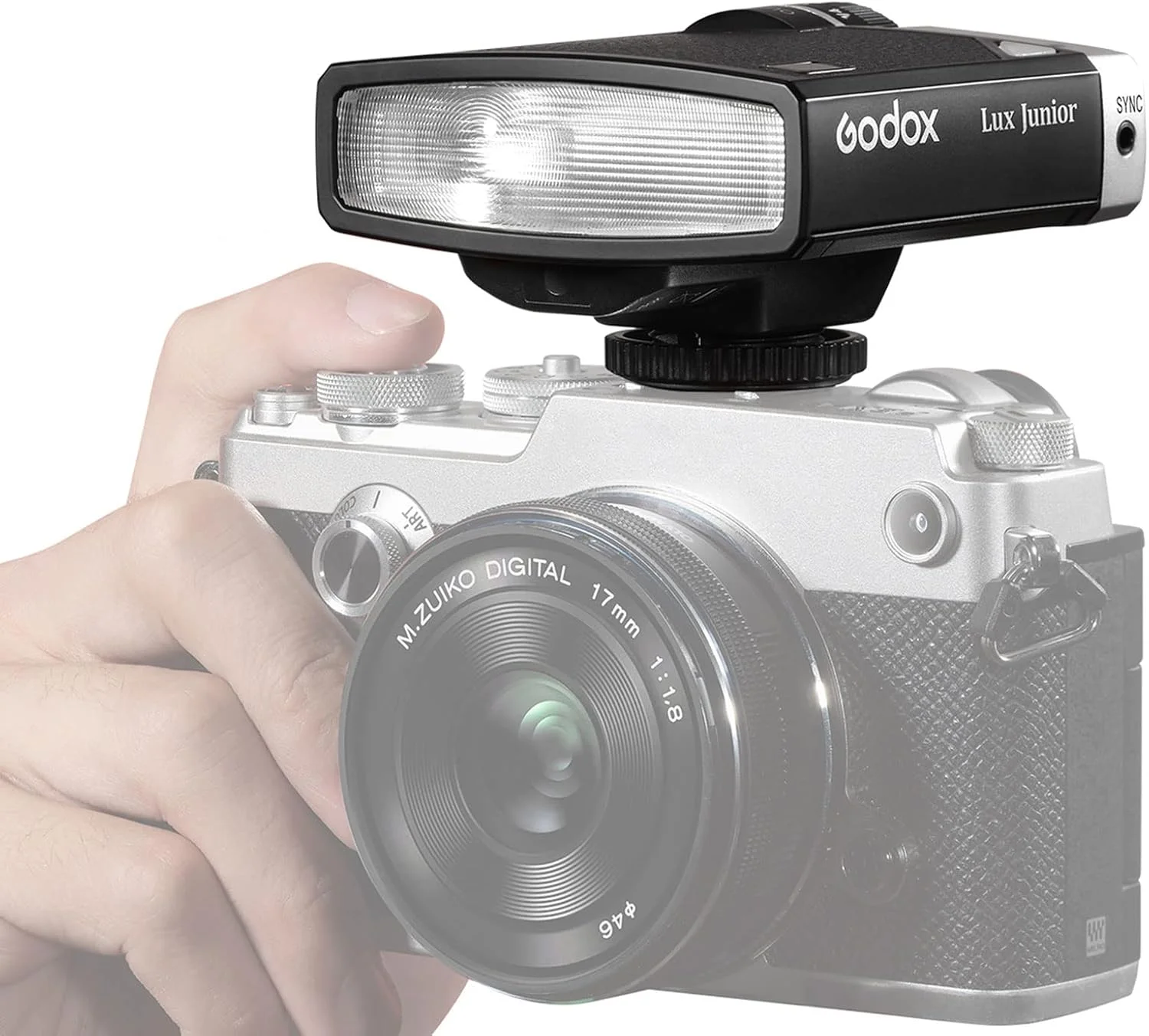 فلاش دوربین رترو گودوکس Lux Junior، GN12، دمای رنگ 6000K، سازگار با دوربین های فوجی، کانن، نیکون، سونی، الیمپوس دارای هات شو