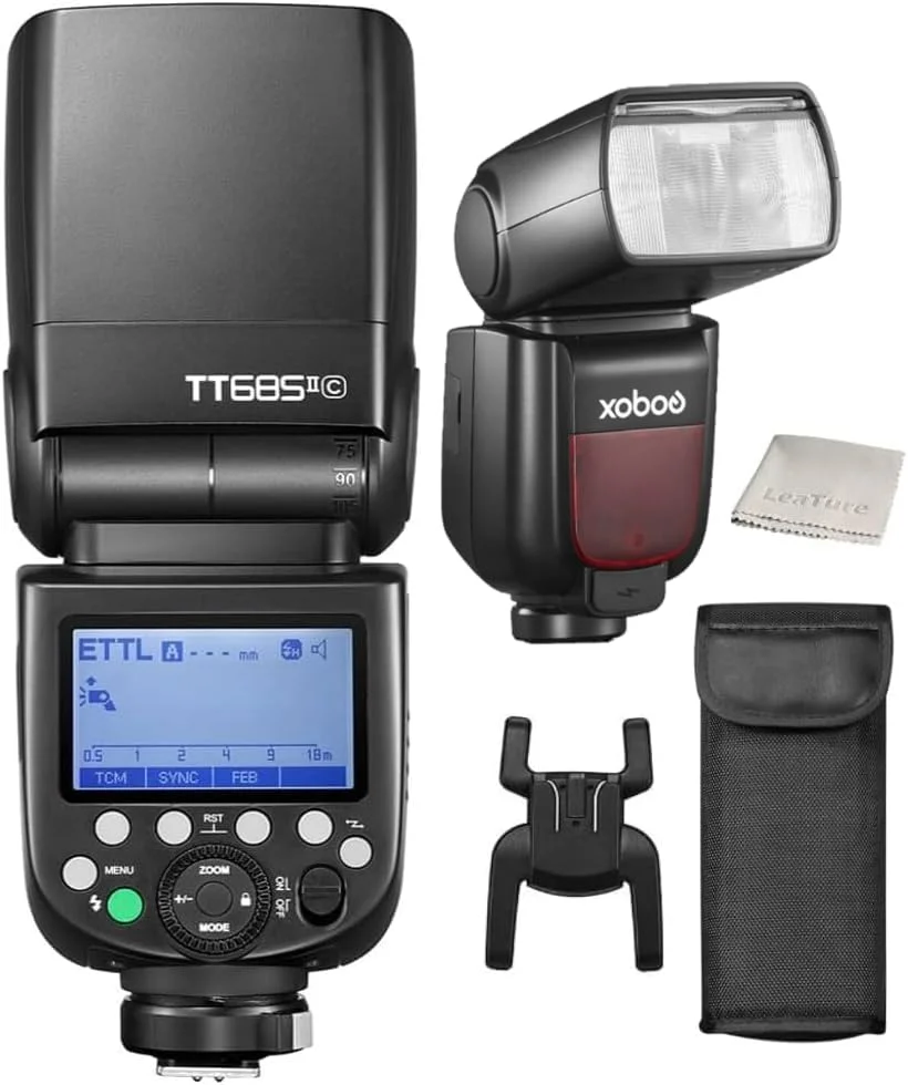 فلاش گودکس TT685II-C TTL GN60 2.4GHz بی‌سیم HSS 1/8000s اسپیدلایت سازگار با Canon 7D 6D 60D 50D 600D 500D نسخه به روز شده خانواده TT685-C