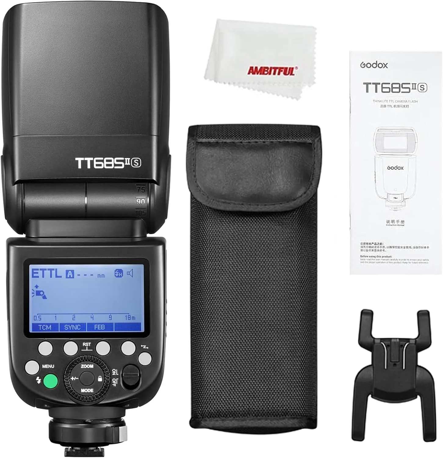 فلاش اسپیدلایت گودکس TT685II-S TTL با همگام‌سازی سرعت بالا، سازگار با سیستم بی‌سیم 2.4G X برای فلاش سونی A58 A7RII A7II A99 A9 A7R A6300 (TT685II-S)