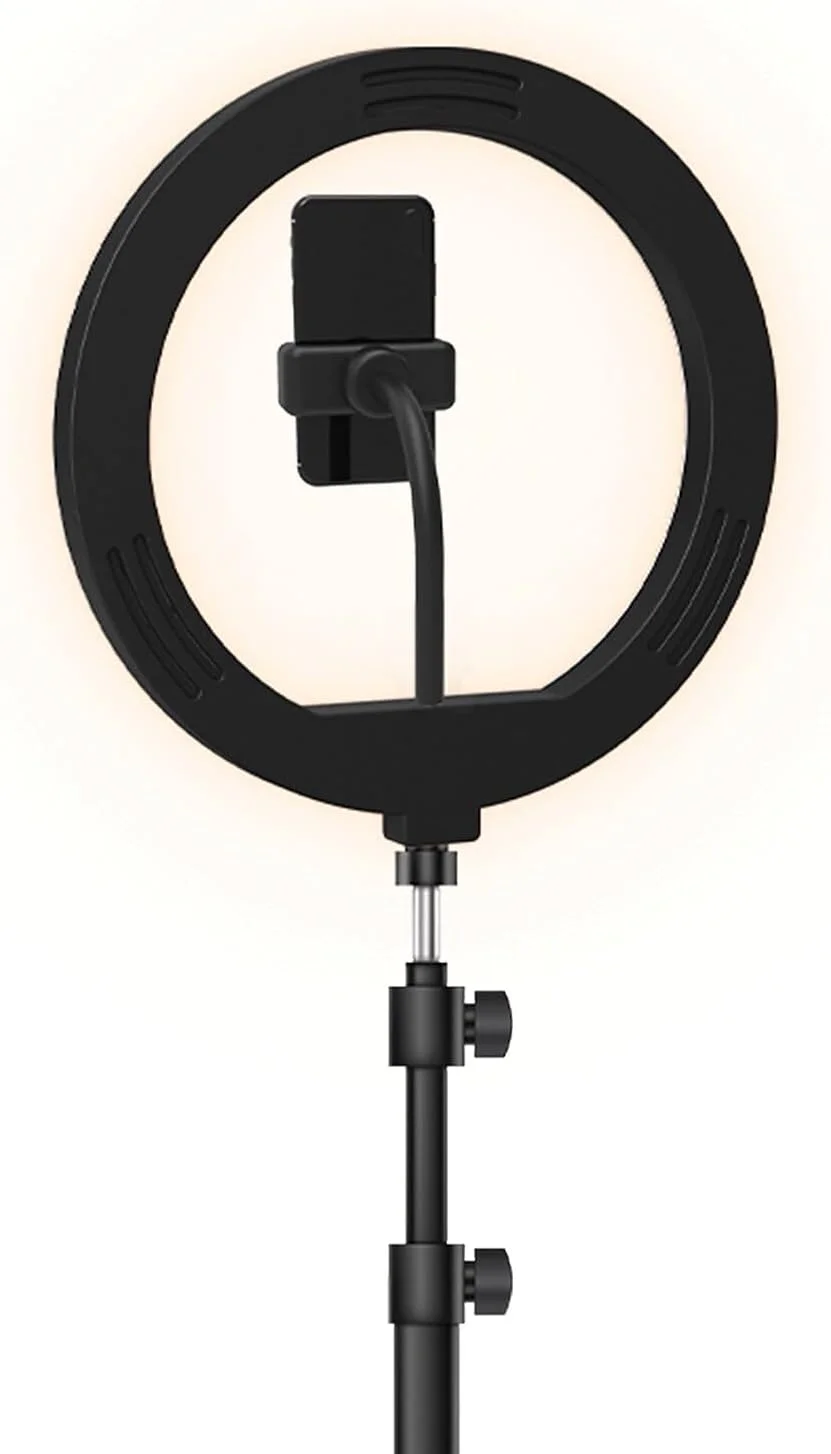 حلقه نور سلفی سوپرسونیک مدل SC-2410SR به همراه پایه سه پایه و نگهدارنده تلفن همراه برای پخش زنده/آرایش با نور LED قابل تنظیم برای تماس های TikTok/YouTube/Instagram/Zoom حلقه نور سلفی سوپرسونیک مدل SC-2410SR به همراه پایه سه پایه و نگهدارنده تلفن همراه برای پخش زنده/آرایش با نور LED قابل تنظیم برای تماس های TikTok/YouTube/Instagram/Zoom