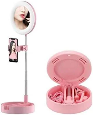 نور حلقه ای LED مدل G3 3 در 1 با قابلیت تنظیم نور، 6 اینچی، تاشو، مناسب برای سلفی، دارای آینه، مناسب برای یوتیوب، تیک تاک، پخش زنده و آرایش - سفید نور حلقه ای LED مدل G3 3 در 1 با قابلیت تنظیم نور، 6 اینچی، تاشو، مناسب برای سلفی، دارای آینه، مناسب برای یوتیوب، تیک تاک، پخش زنده و آرایش - سفید