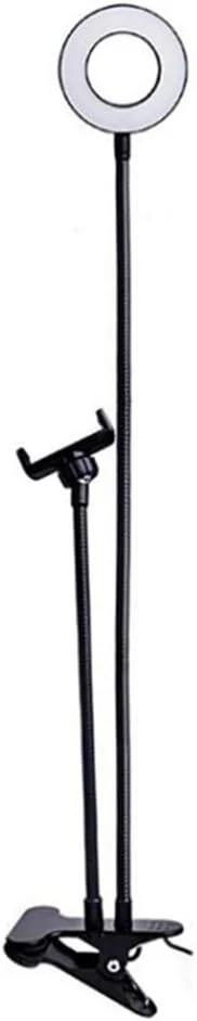 چراغ حلقه ای LED رومیزی Uonlytech برای ویدیوهای یوتیوب، عکاسی، آرایش، دوربین و تلفن هوشمند (مشکی)