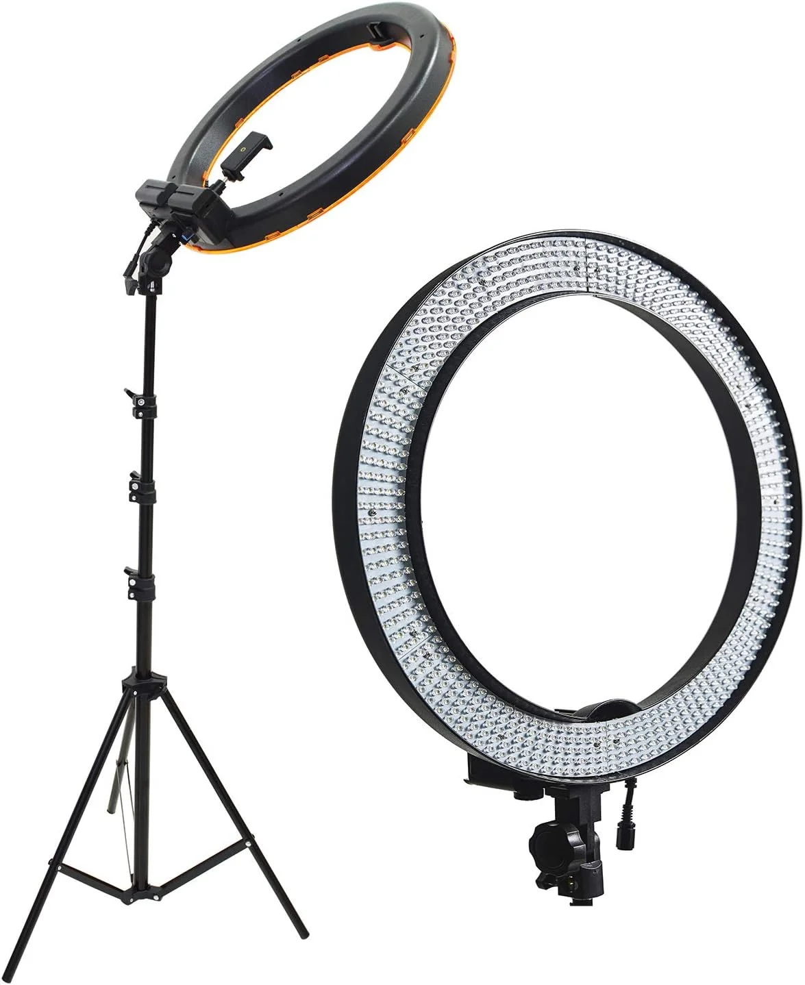 کیت COOPIC RL-650S (شامل نور، پایه، گیره تلفن، سر سه پایه) 55 وات 240 LED حلقه ای 5500K برای عکس دوربین، آرایش، پخش زنده، پرتره، استودیوی یوتیوب، فیلمبرداری، وبلاگ نویسی تیک تاک و غیره