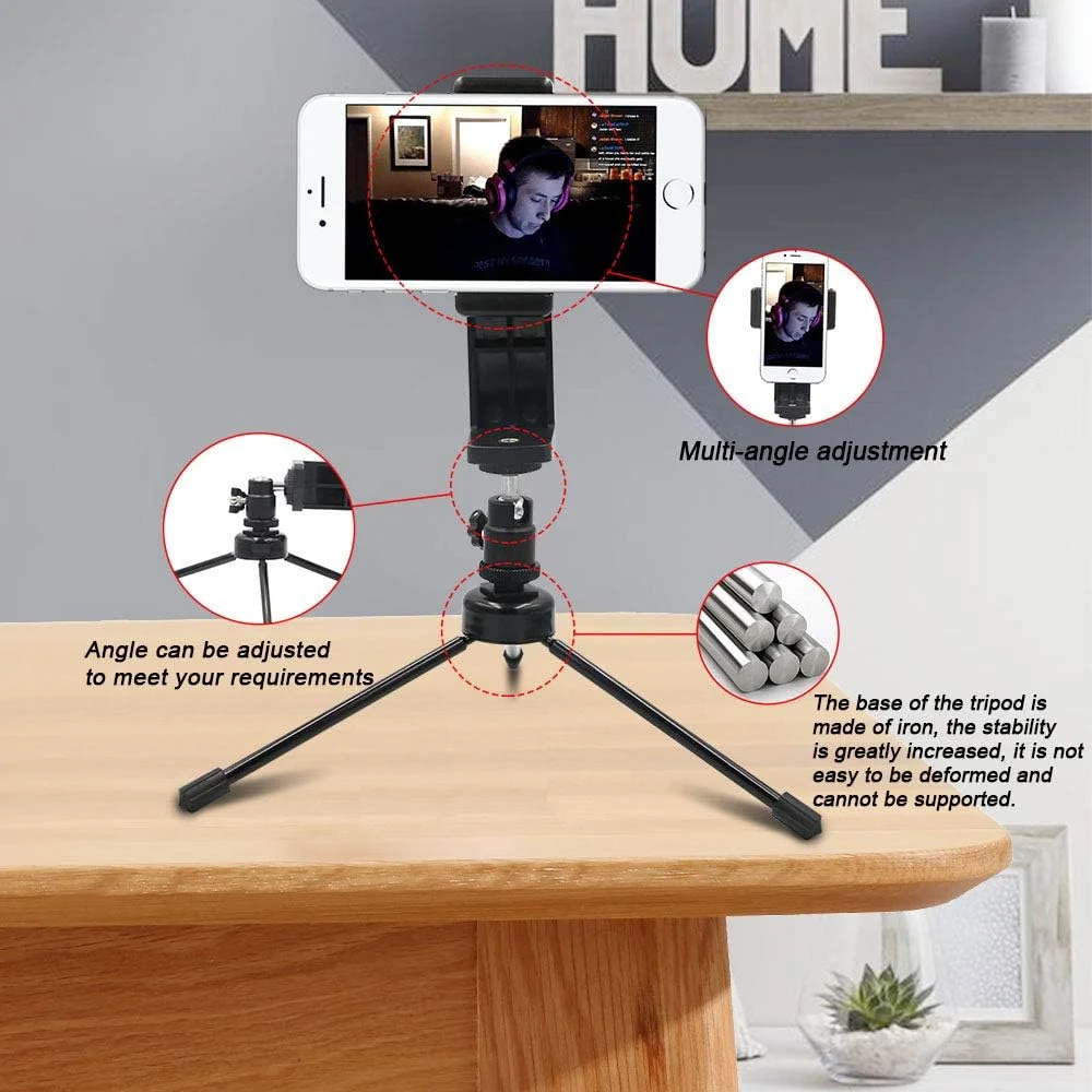 نور حلقه ای B-Qtech، نور حلقه ای 6 اینچی RGB با پایه سه پایه قابل تنظیم و نگهدارنده تلفن همراه، چراغ حلقه ای LED کوچک دیمر دار رومیزی با USB برای سلفی، آرایش، پخش زنده، ویدیوهای یوتیوب نور حلقه ای B-Qtech، نور حلقه ای 6 اینچی RGB با پایه سه پایه قابل تنظیم و نگهدارنده تلفن همراه، چراغ حلقه ای LED کوچک دیمر دار رومیزی با USB برای سلفی، آرایش، پخش زنده، ویدیوهای یوتیوب