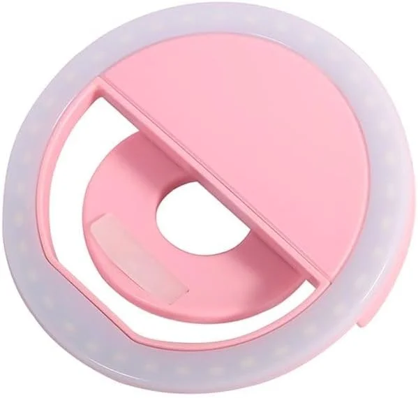 چراغ حلقه ای سلفی LED کوچک شارژی مدل Sg-11 صورتی/سفید چند رنگ چراغ حلقه ای سلفی LED کوچک شارژی مدل Sg-11 صورتی/سفید چند رنگ