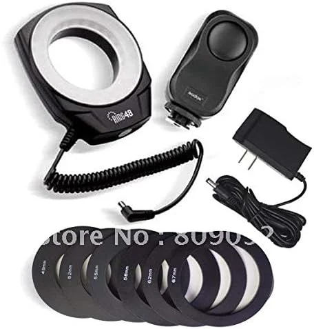 AECAM - چراغ حلقه ای LED ماکرو GODOXs RING48 برای دوربین های DSLR کانن، نیکون و المپوس