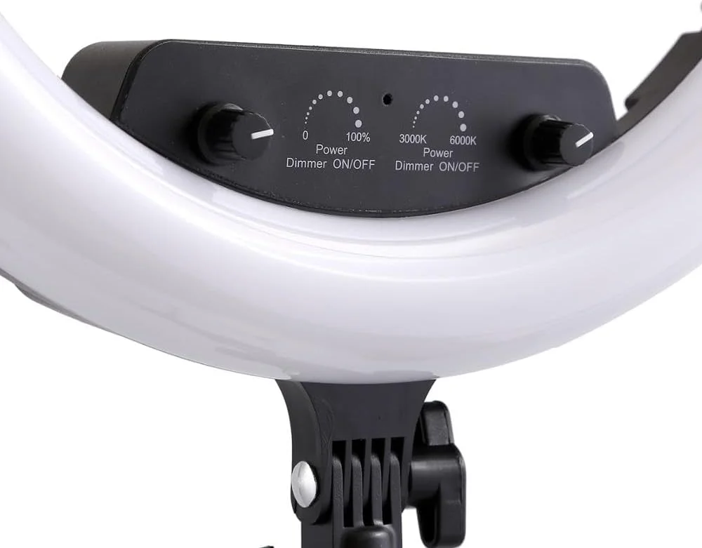 AECAM - نور حلقه ای ال ای دی RGB 14 اینچ 18 اینچ با کنترل از راه دور برای دوربین و عکاسی، لامپ بزرگ بدون سه پایه برای آرایش، ویدیو و استودیو (لامپ 14 اینچی)