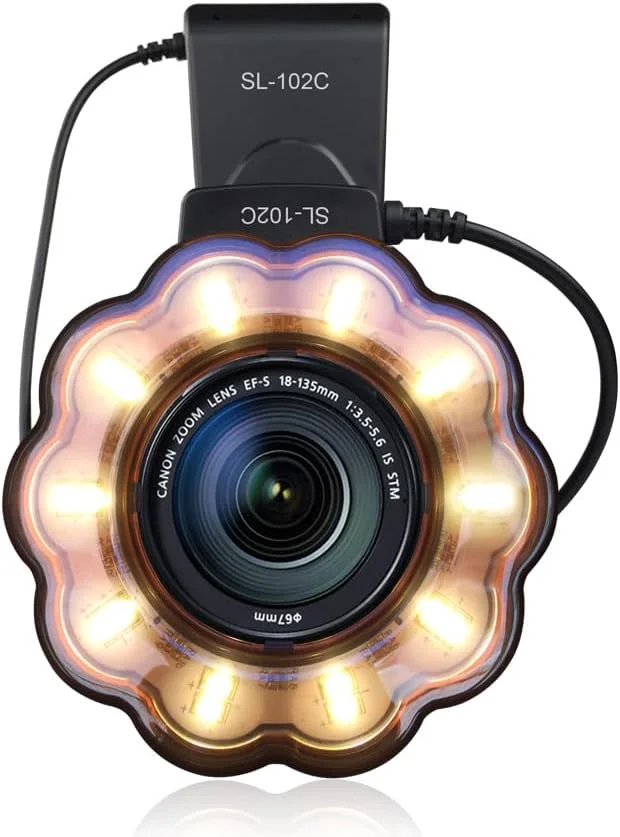 AECAM - فلاش حلقه ای LED ماکرو Seafrogs با حلقه های آداپتور برای NIKONs D5100 D3100 Series Canons 5D Mark II 7D 10D Olympuss AECAM - فلاش حلقه ای LED ماکرو Seafrogs با حلقه های آداپتور برای NIKONs D5100 D3100 Series Canons 5D Mark II 7D 10D Olympuss