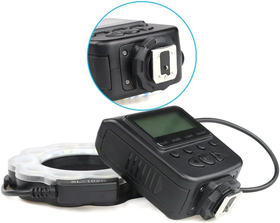 AECAM - فلاش حلقه ای LED ماکرو Seafrogs با حلقه های آداپتور برای NIKONs D5100 D3100 Series Canons 5D Mark II 7D 10D Olympuss