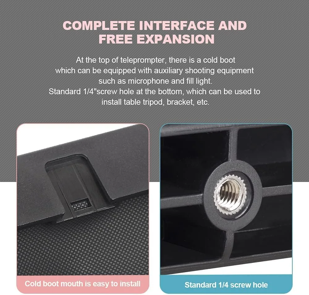 تله پرومپتر قابل حمل KASTWAVE برای گوشی، کیت تله پرومپتر 8 اینچی گوشی با کنترل از راه دور، سازگار با آیفون و اندروید برای آموزش آنلاین، ولاگ، پخش زنده، مصاحبه، تاشو در یک ثانیه