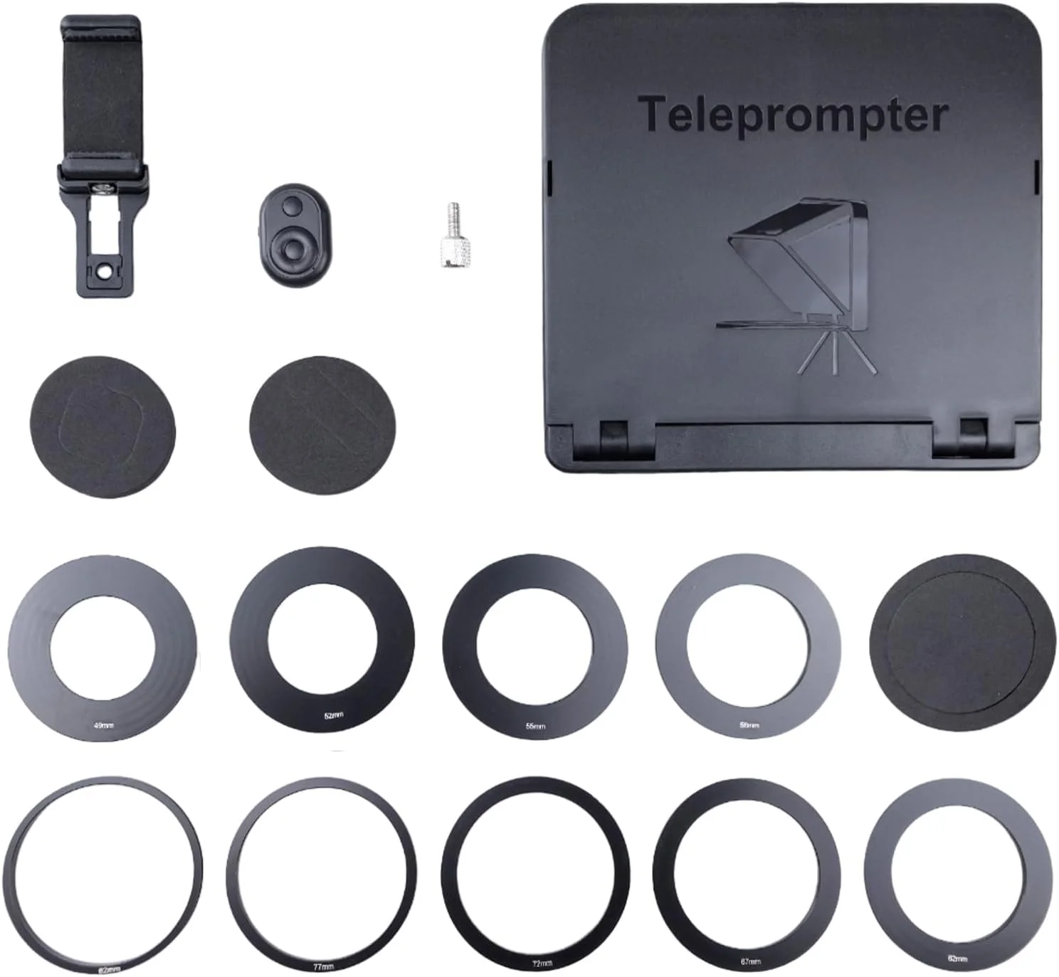 تله پرومپتر قابل حمل TC7، تله پرومپتر تاشو برای تبلت تلفن همراه دوربین با کنترل از راه دور، مناسب برای آموزش آنلاین، ولاگ، پخش زنده، مصاحبه، مشکی تله پرومپتر قابل حمل TC7، تله پرومپتر تاشو برای تبلت تلفن همراه دوربین با کنترل از راه دور، مناسب برای آموزش آنلاین، ولاگ، پخش زنده، مصاحبه، مشکی