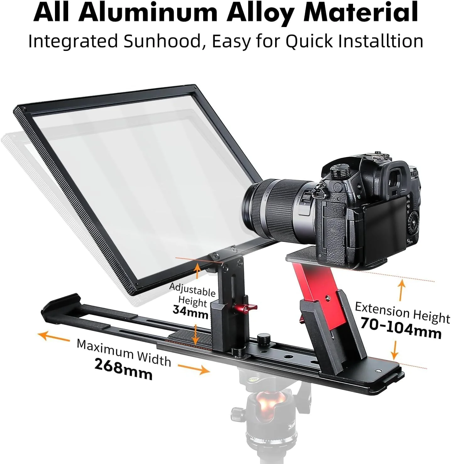 تله پرومتر تبلت 12.9 اینچی Desview T12S، تله پرومتر تمام فلزی با قابلیت تنظیم ارتفاع به همراه ریموت کنترل و اپلیکیشن iOS/Android برای دوربین های DSLR/Camcorder/Webcam با لنز واید مناسب فیلمبرداری تله پرومتر تبلت 12.9 اینچی Desview T12S، تله پرومتر تمام فلزی با قابلیت تنظیم ارتفاع به همراه ریموت کنترل و اپلیکیشن iOS/Android برای دوربین های DSLR/Camcorder/Webcam با لنز واید مناسب فیلمبرداری