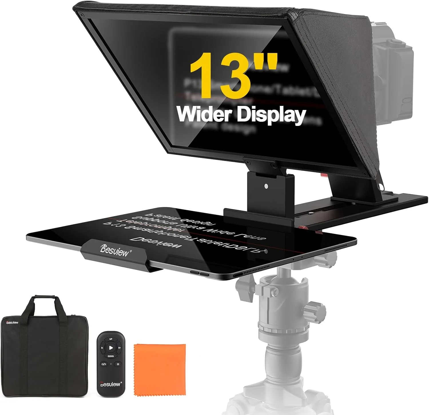 تله پرومتر قابل حمل Desview P13 برای دوربین – سازگار با تبلت های 12.9 اینچی، کنترل از راه دور بی سیم، آفتابگیر تاشو، سبک وزن (1.7 کیلوگرم) برای ضبط ویدیو، ولاگ و پخش زنده