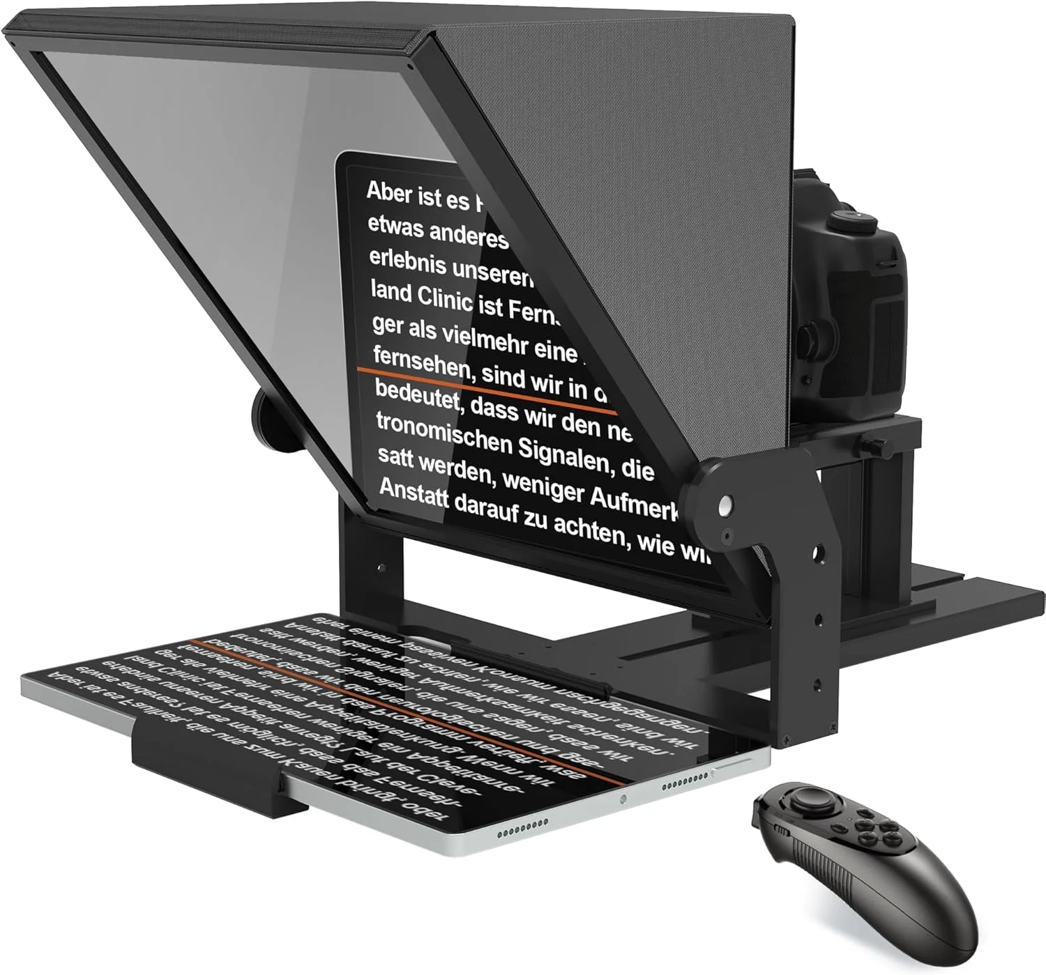 تله پرومتر آلیاژ آلومینیوم با کنترل از راه دور و برنامه رایگان، سکوی دوربین با قابلیت تنظیم ارتفاع، سازگار با iOS/Android، مناسب برای دوربین، جلسات آنلاین (16 اینچ)