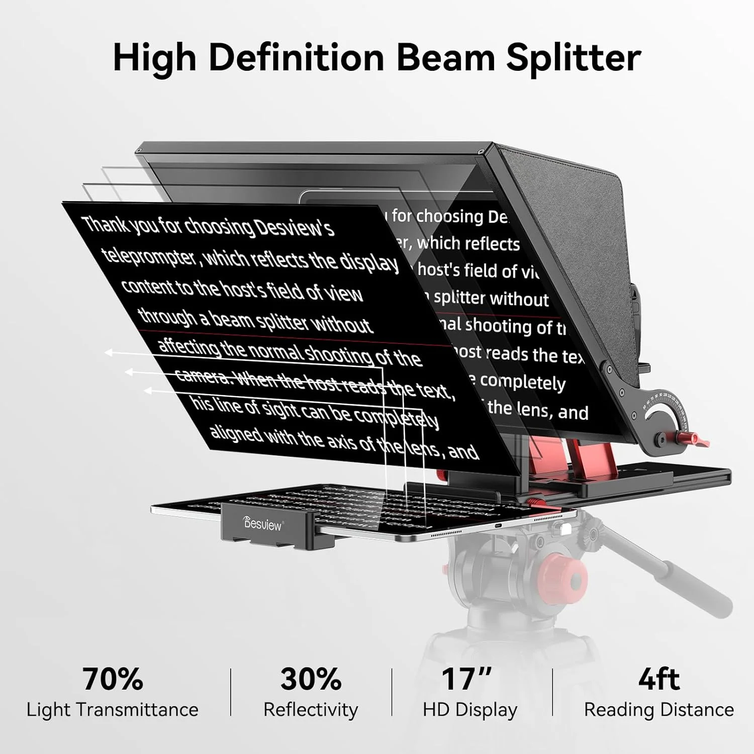 تله پرومتر 17 اینچی Desview P17، تله پرومتر قابل حمل آلیاژ آلومینیوم، شیشه نمایشگر با کیفیت بالا، سازگار با آیپد، تبلت، تلفن، دوربین DSLR، بدون نیاز به مونتاژ، دارای کیف حمل، مناسب برای ساخت ویدیو تله پرومتر 17 اینچی Desview P17، تله پرومتر قابل حمل آلیاژ آلومینیوم، شیشه نمایشگر با کیفیت بالا، سازگار با آیپد، تبلت، تلفن، دوربین DSLR، بدون نیاز به مونتاژ، دارای کیف حمل، مناسب برای ساخت ویدیو